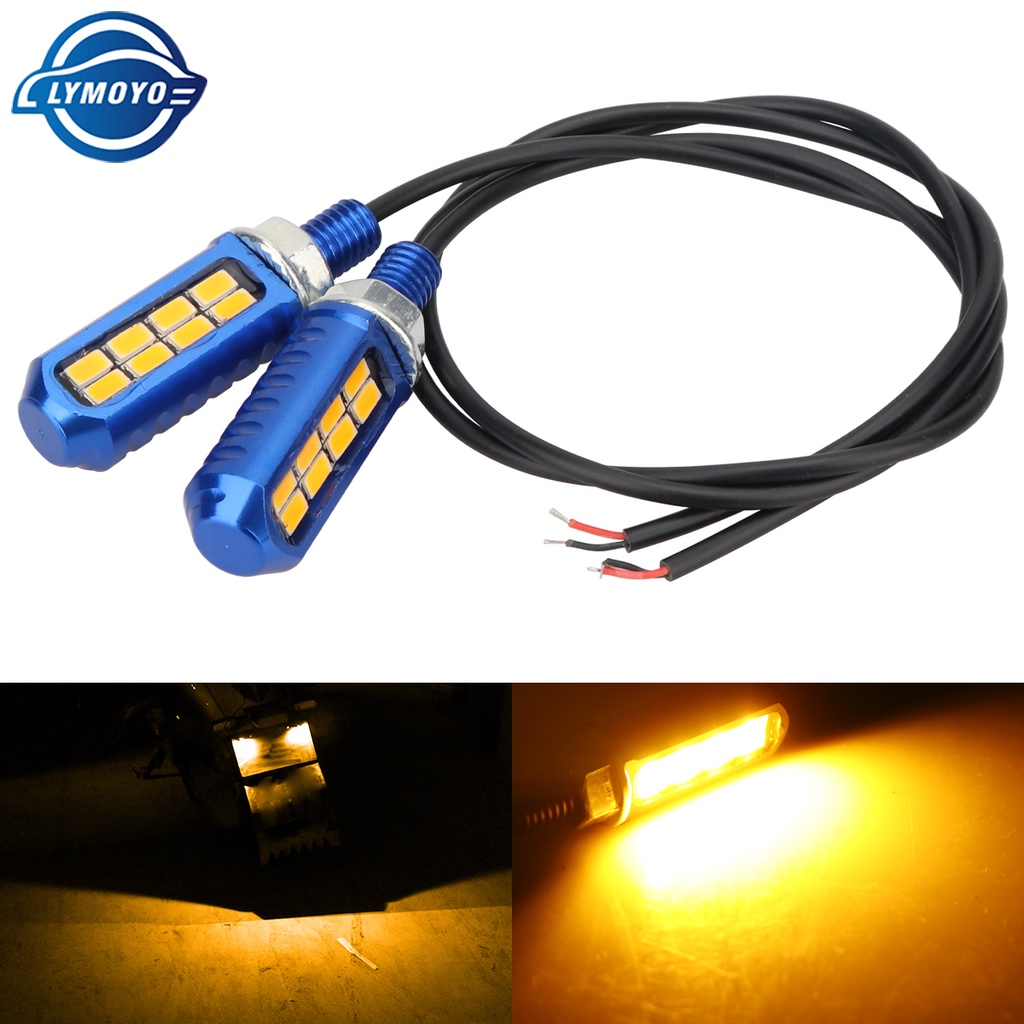 2 ชิ้น รถจักรยานยนต์ LED รถจักรยานยนต์ กลางวัน ไฟวิ่ง ไฟตัดหมอก ไฟหน้า Moto อุปกรณ์เสริมด้านข้าง โคมไฟ Moto อุปกรณ์เสริม