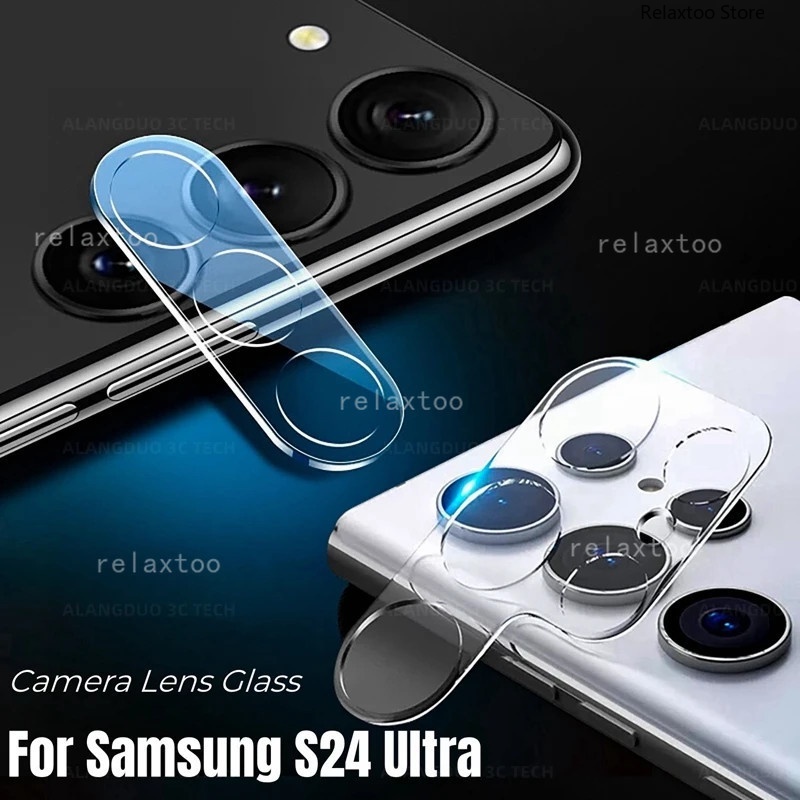 ฟิล์มกระจกนิรภัยกันรอยเลนส์กล้อง 3D แบบใส สําหรับ Samsung Galaxy S24Ultra S 24 S24 Ultra Plus FE S24