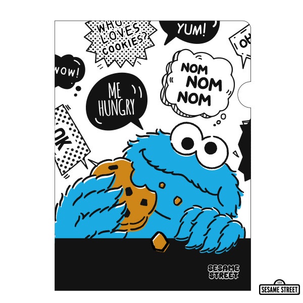 Bundanjai (หนังสือ) SST- Cookie Monster A4 file folder W22.5xH31 cm.