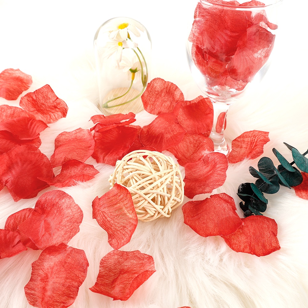 กลีบดอกกุหลาบประดิษฐ์ สีแดง สีขาว สีทอง หลากสี 1000-2000 ชิ้น สําหรับตกแต่งงานแต่งงาน - รูปที่ 5