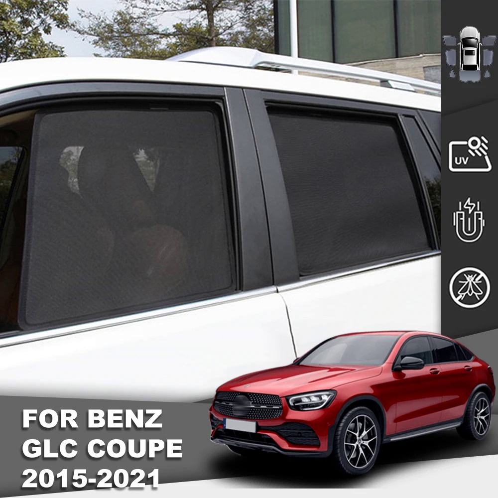 ม่านบังแดดรถยนต์ ด้านหน้า ด้านหลัง สําหรับ Mercedes Benz GLC Coupe 2016-2022 300 350