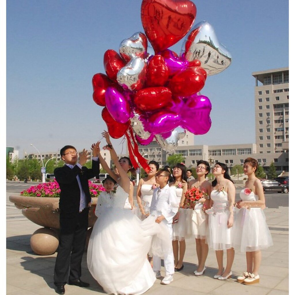 ลูกโป่งฟอยล์หัวใจ ฟลอยหัวใจ 18นิ้ว ลูกโป่งหัวใจ - รูปที่ 3