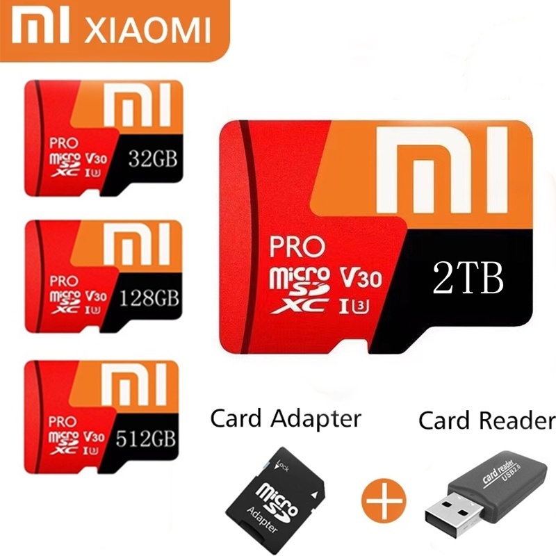 Xiaomi การ์ดหน่วยความจํา Micro Card Pro V30 SDXC Micro SD Card 32GB 64GB 128GB 256GB 512GBSD พร้อมอะแดปเตอร์
