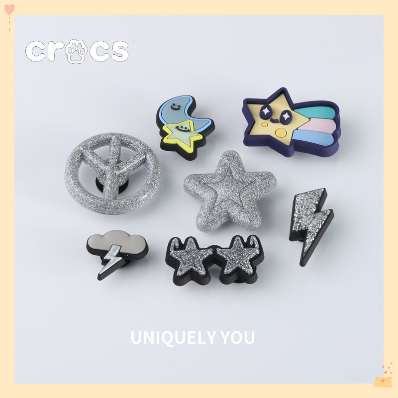 Crocs Jibbitz Star series หัวเข็มขัด รูปการ์ตูนน่ารัก สไตล์เกาหลี สําหรับตกแต่งรองเท้า