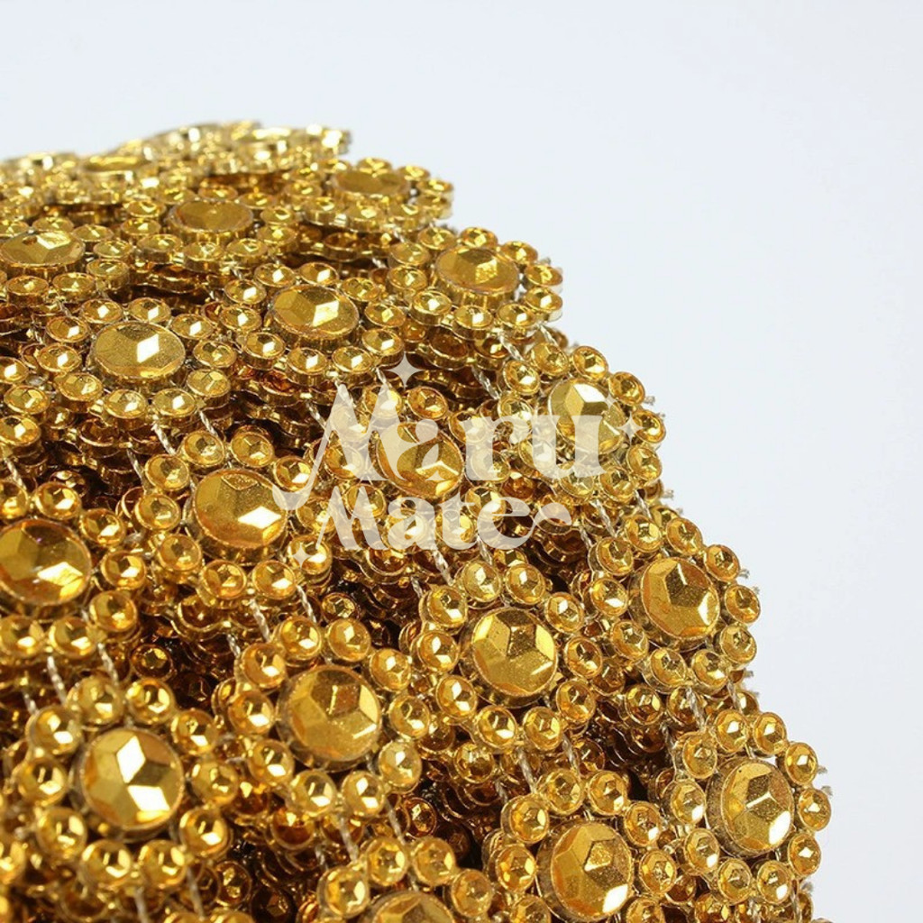 สังวาลย์ 6 แถว สังวาลย์ทานตะวัน (1 หลา) เพชรผืน รูปที่ 6