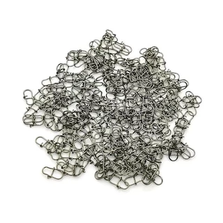 Outkit 50 ชิ้นสแตนเลส Pin หมุนอุปกรณ์ตกปลา Connector Lure คลิป Rolling Swivels Sea Fishing Tackle
