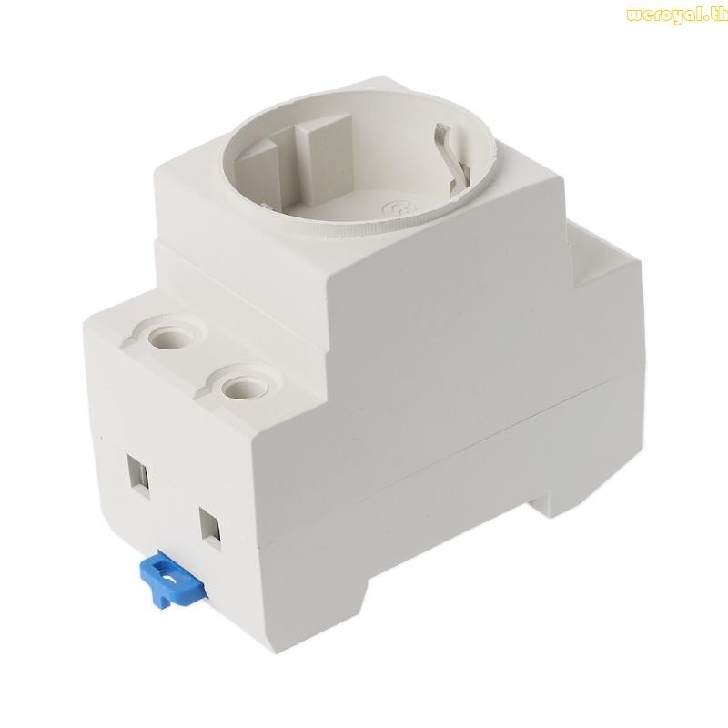 Weroyal EU ประเภท 35 มม.DIN Rail Mount AC Power Socket 16A 250V AC Connector