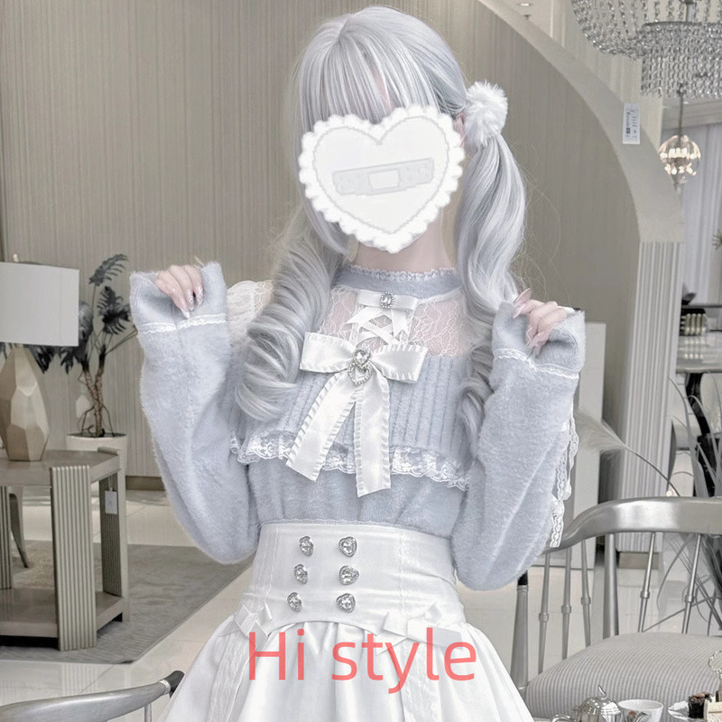 Jirai kei Lizlisa dupes เสื้อกันหนาวญี่ปุ่นลูกไม้เฉพาะท็อปส์