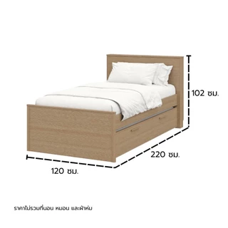 Koncept Furniture เตียงสองชั้น 3.5 ฟุต รุ่น TOMO สีไม้อ่อน (120x220x102 ซม.) แบรนด์ KONCEPT FURNITURE