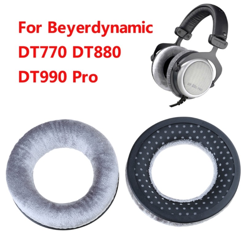 BTM คุณภาพหน่วยความจําโฟมแผ่นรองหูฟังแผ่นรองหูฟังสําหรับ DT880 T5P 70P 860 หูฟัง