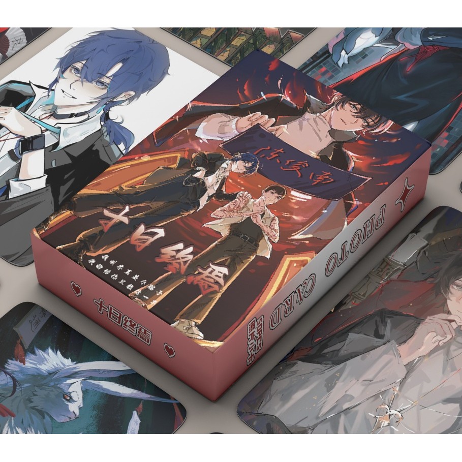 50-55pcs Manhwa เกม Identity V Blue Archive เลเซอร์ Holographic Lomo การ์ด Non-zero sum Deviant Photocards Doomsday ในสิบวันสีเทา RAVEN PUNISHING โฮโลแกรมโปสการ์ด