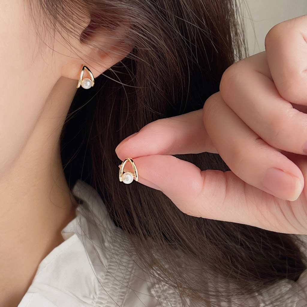 [ต่างหูที่เลือก] MIKIMOTO MIKIMOTO S999 เงินสเตอร์ลิงเข็มต่างหูมุกต่างหูขนาดเล็กสําหรับต่างหูพาย Nic