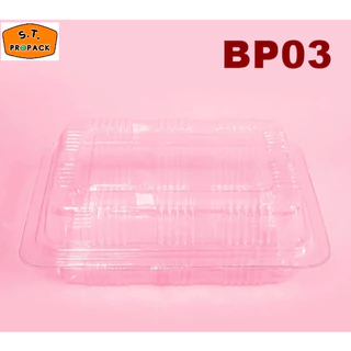 กล่องเบเกอรี่ กล่องพลาสติกใส ใส่อาหาร ขนม BP03 , BP40 (บรรจุ 100ใบ/แพค)
