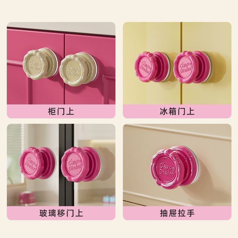 ถ้วยดูดมือจับประตูกระจกห้องน้ำแบบไม่เจาะรูประตูบานเลื่อนมือจับหน้าต่าง - รูปที่ 4