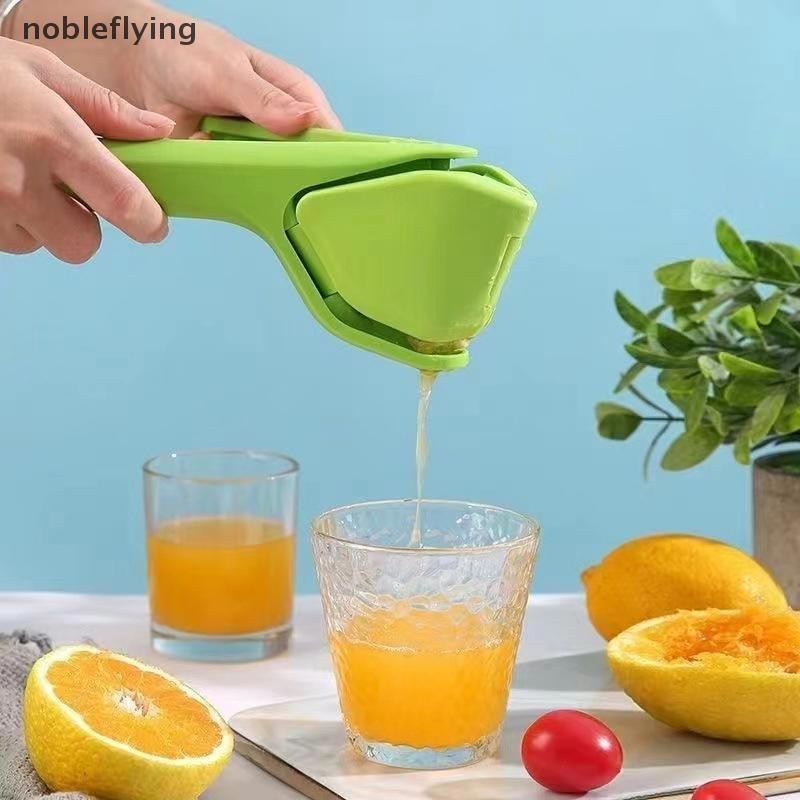 Nf Lemon Squeezer ความพยายามมือ Citrus กดพลาสติกเกรดอาหารคู่มือ Juicer Squeezer สําหรับ Lemon Lime Cirtus สีส้ม nobleflying