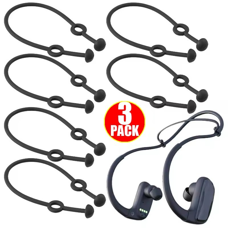 1/3 ชิ้น Anti-lost Earhooks สําหรับแขวนคอหูฟัง - ซิลิโคนอ่อนนุ่มแบบพกพา Anti-drop Ear Hook - หูฟังกีฬาสายรัดป้องกัน - Universal ปรับสายรัด