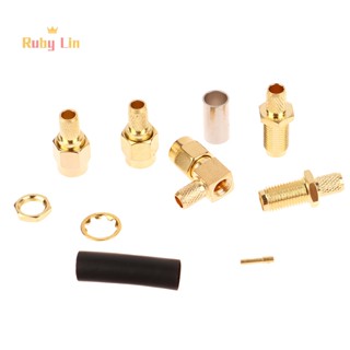 Ruby Lin RF Coax อะแดปเตอร์เชื่อมต่อสายเคเบิล SMA ตัวผู้ ตัวเมีย ความถี่สูง สําหรับ RG58 LMR195