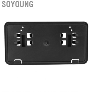 Soyoung Car License  Bracket Holder Black Front Plug and Play Scratch Resistant Sturdy ABS Strong Structure