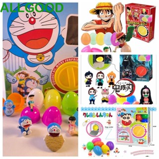 Allgoods ตุ๊กตาบิดไข่ ขนาดเล็ก 1 ชุด|ตุ๊กตาการ์ตูนโดราเอมอน ไข่ Qiqu Monkey D.Luffy อัตโนมัติ Diy สําหรับเด็กผู้ชาย