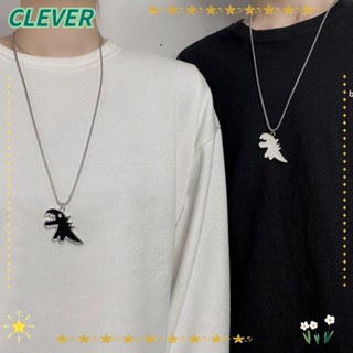 Clever สร้อยคอโซ่ จี้มังกร ซ้อนกันได้ สไตล์สตรีท อินเทรนด์ แฟชั่นสําหรับผู้ชาย คู่รัก