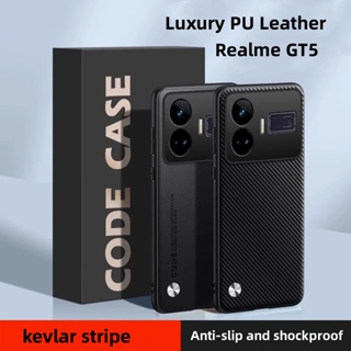 เคสโทรศัพท์มือถือหนัง PU ซิลิโคน หรูหรา สําหรับ OPPO Realme GT 5 Realme GT5