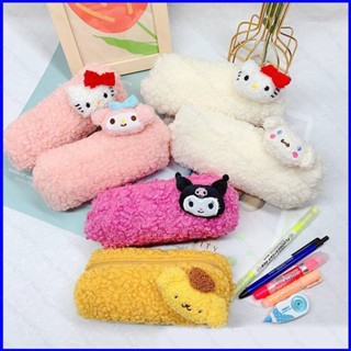 กระเป๋าดินสอ ขนาดใหญ่ จุของได้เยอะ ลาย Sanrio Hello Kitty mymelody Kuromi Cinnamon แบบเรียบง่าย สําหรับนักเรียนหญิง PG1 GP1