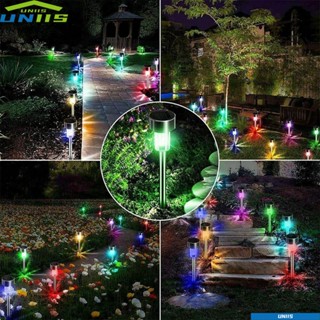 Uniis โคมไฟ LED กันน้ํา สีขาว หลากสี สําหรับตกแต่งสวน กลางแจ้ง