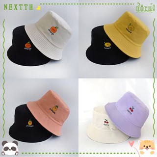 Nextth หมวกบักเก็ต ปักลายผลไม้ สไตล์ฮิปฮอป ฤดูร้อน ชายหาด เรียบง่าย สําหรับผู้ชาย ผู้หญิง