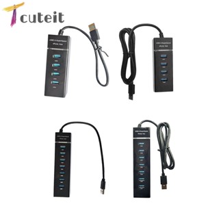 Tcuteit ฮับแยก USB 1 สําหรับ 7/1 4 USB3.0 ปลั๊กแอนด์เพลย์