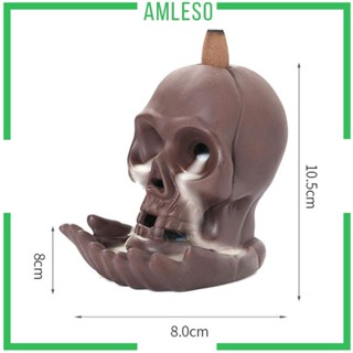 [Amleso] ที่วางน้ําพุเซรามิก รูปหัวกะโหลก