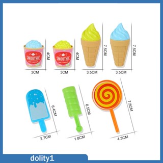 [Dolity1] ชุดของเล่นรถบรรทุกไอศกรีมไม้ เสริมการเรียนรู้เด็ก