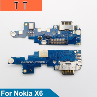 แท่นชาร์จพอร์ต USB Type-C เชื่อมต่อเสาอากาศไมโครโฟน สายเคเบิลอ่อน สําหรับ Nokia X6 6.1 Plus TA-1099 1103