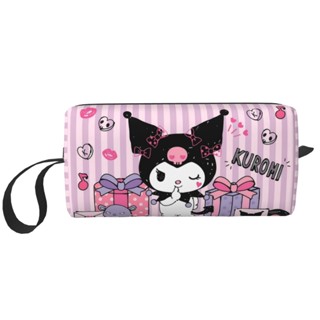 Sanrio Kuromi กระเป๋าเดินทาง กระเป๋าเครื่องสําอาง แบบพกพา สําหรับผู้หญิง