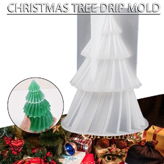 New Resin Epoxy Mold Christmas Tree Candle Decoration DIY Gypsum Silicone Mold