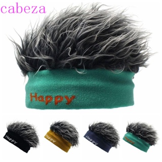 Cabeza ผมปลอม หมวกกะโหลก หมวกฮิปฮอป กีฬา สนุก หมวกผมสั้น ร็อคสังเคราะห์ สตรีท ปุย ไร้ขอบ หมวกบีนนี่ วิกผมคอสเพลย์ ปาร์ตี้