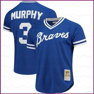 เสื้อกีฬาเบสบอล ลายทีม NP2 MLB Atlanta Braves No.3 Murphy Jersey พลัสไซซ์ สําหรับผู้ชาย และผู้หญิง PN2