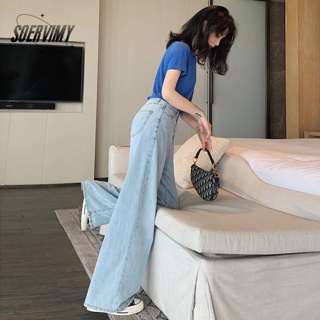 SOERVIMY  กางเกงขายาว กางเกงยีสน์ผู้หญิง ทรงหลวม ๆ ตรง Retro Hip Hop Pants 2023 NEW Style  ทันสมัย สวยงาม ทันสมัย พิเศษ A27L0F1 36Z230909