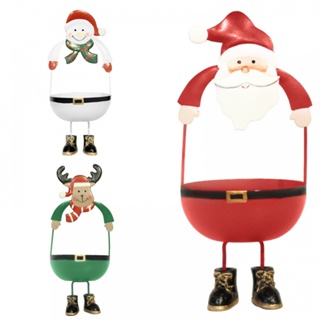 ⚡XMAS⚡Metal Candle Holder Home Decoration Santa Claus Elk Snowman Table Ornament