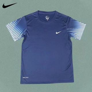 [ขายดี พร้อมส่ง] Nike เสื้อยืดคอกลม แขนสั้น ยืดหยุ่น ใส่สบาย ระบายอากาศ 100% สําหรับผู้ชาย