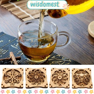 Wisdomest แผ่นรองแก้วเครื่องดื่ม รูปดอกบัว อุปกรณ์เสริม สําหรับตกแต่งบ้าน ห้องครัว