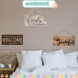 Wisdomest แผ่นป้าย Welcome Plaques สําหรับแขวนตกแต่งผนังบ้าน