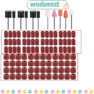 Wisdomest หินเจียรไฟฟ้า อุปกรณ์เสริมโรตารี่ สีดํา 107 ชิ้น