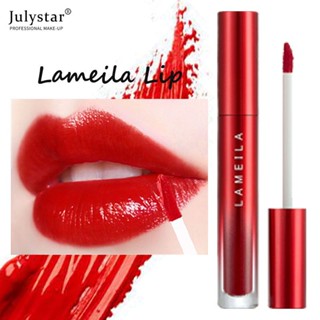 JULYSTAR Lameila Tube Red Matte Velvet ลิปสติก Lip Gloss Glaze Rotten Tomato สีลิปสติก Woman Make-up