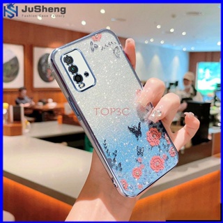 Jusheng เคสโทรศัพท์มือถือ ลายผีเสื้อกระพริบ สําหรับ Redmi 9T MMHY