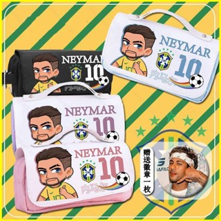 Yb3 Neymar กระเป๋าดินสอ ผ้าแคนวาส ขนาดใหญ่ จุของได้เยอะ ลายฟุตบอล ดาว สร้างสรรค์ สําหรับใส่เครื่องเขียนนักเรียน BY3