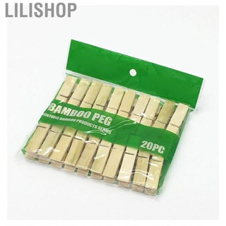 Lilishop Balcony Clothes Peg Bamboo Clothespins With Spring Windproof