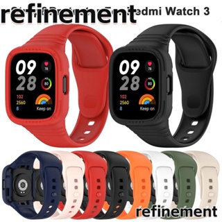 Refinement สายนาฬิกาข้อมือ ซิลิโคนนิ่ม แบบเปลี่ยน สําหรับ Redmi Watch 3 Smart Watch