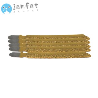 Janfat ใบเลื่อยจิ๊กซอว์เพชรเทียม สีทอง 4 นิ้ว 5 ชิ้น