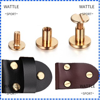 Wattle สกรูหมุดทองเหลือง หัวกลม 5 6.5 8 มม. สําหรับสายผ้า DIY 10 ชิ้น