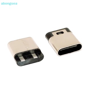 Abongsea แจ็คเชื่อมต่อ Type-C 3.1 USB Type-C 2Pin ตัวเมีย สําหรับชาร์จโทรศัพท์มือถือ 5 ชิ้น